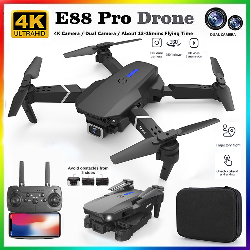 2026年新型 E88 プロ仕様 HD 4K RCドローン  - Drone Kit With Camera のレビューと価格