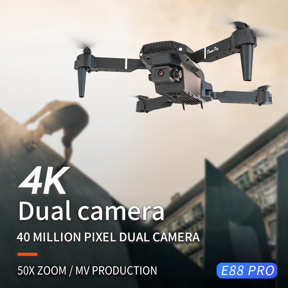 2026年新型 E88 プロ仕様 HD 4K RCドローン  - Drone Kit With Camera のレビューと価格