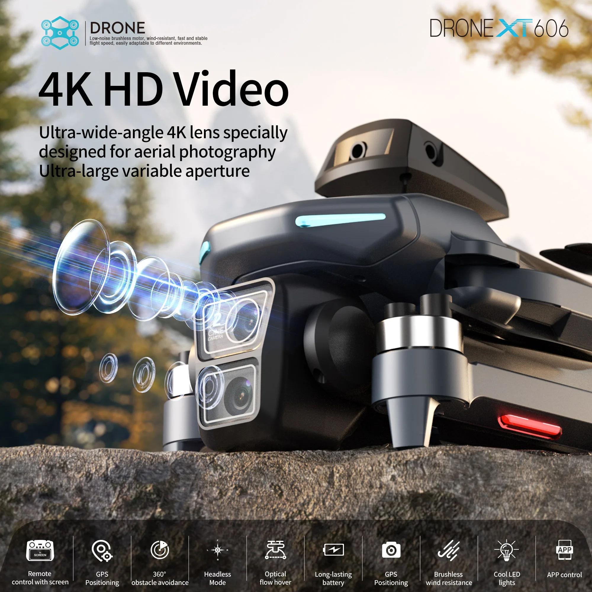 オリジナルXT606 MAX GPSドローン 4Kプロフェッ - Drone Kit With Camera のレビューと価格